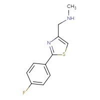 Chemical structure of {[2-(4-fluorophenyl)-1,3-thiazol-4-yl]methyl}(methyl)amine - CSSB00000168029