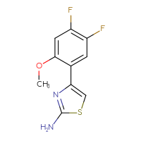 Chemical structure of 4-(4,5-difluoro-2-methoxyphenyl)-1,3-thiazol-2-amine - CSSB00103015647
