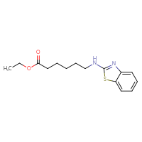 Chemical structure of ethyl 6-[(1,3-benzothiazol-2-yl)amino]hexanoate - CSSB03437853809