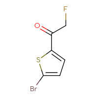 Chemical structure of 1-(5-bromothiophen-2-yl)-2-fluoroethan-1-one - CSSB06729789319