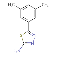 Chemical structure of 5-(3,5-dimethylphenyl)-1,3,4-thiadiazol-2-amine - CSSB00000756231