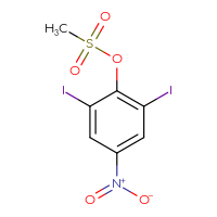 Chemical structure of 2,6-diiodo-4-nitrophenyl methanesulfonate - CSSB15027737249