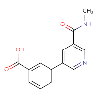Chemical structure of 3-[5-(methylcarbamoyl)pyridin-3-yl]benzoic acid - CSSB06590859568