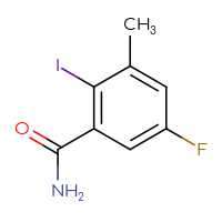 Chemical structure of 5-fluoro-2-iodo-3-methylbenzamide - CSSB00135289784