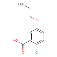 Chemical structure of 2-chloro-5-propoxybenzoic acid - CSSB00014060796