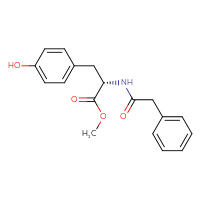 Chemical structure of methyl (2S)-3-(4-hydroxyphenyl)-2-(2-phenylacetamido)propanoate - CSSB06963829268