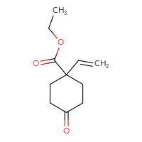 Chemical structure of ethyl 1-ethenyl-4-oxocyclohexane-1-carboxylate - CSSB00010737183
