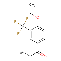 Chemical structure of 1-[4-ethoxy-3-(trifluoromethyl)phenyl]propan-1-one - CSSB00159343904