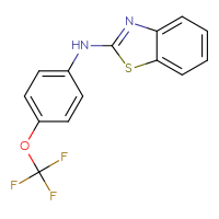 Chemical structure of N-[4-(trifluoromethoxy)phenyl]-1,3-benzothiazol-2-amine - CSSB00020652131
