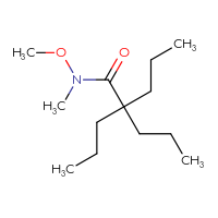 Chemical structure of N-methoxy-N-methyl-2,2-dipropylpentanamide - CSSB21151591374