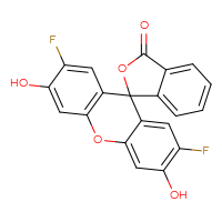 Chemical structure of 2',7'-difluoro-3',6'-dihydroxy-3H-spiro[2-benzofuran-1,9'-xanthen]-3-one - CSSB00015188083
