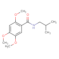 Chemical structure of 2,4,5-trimethoxy-N-(2-methylpropyl)benzamide - CSSB00046142426