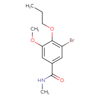 Chemical structure of 3-bromo-5-methoxy-N-methyl-4-propoxybenzamide - CSSB00026376706