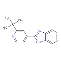 Chemical structure of 2-(2-tert-butylpyridin-4-yl)-1H-1,3-benzodiazole - CSSB14958444550