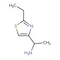 Chemical structure of 1-(2-ethyl-1,3-thiazol-4-yl)ethan-1-amine - CSSB00000754577