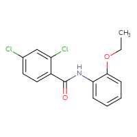 Chemical structure of 2,4-dichloro-N-(2-ethoxyphenyl)benzamide - CSSB00046207203