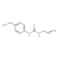 Chemical structure of 1-(4-ethylphenyl)-3-(prop-2-en-1-yl)thiourea - CSSB00000005025