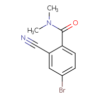 Chemical structure of 4-bromo-2-cyano-N,N-dimethylbenzamide - CSSB00021384836