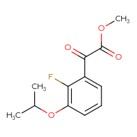 Chemical structure of methyl 2-[2-fluoro-3-(propan-2-yloxy)phenyl]-2-oxoacetate - CSSB21103685807