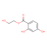 Chemical structure of 2-hydroxyethyl 2,4-dihydroxybenzoate - CSSB00000031146