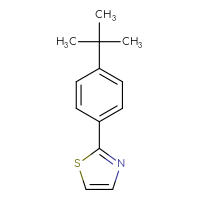Chemical structure of 2-(4-tert-butylphenyl)-1,3-thiazole - CSSB00010255849