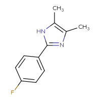 Chemical structure of 2-(4-fluorophenyl)-4,5-dimethyl-1H-imidazole - CSSB00010548638