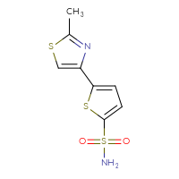 Chemical structure of 5-(2-methyl-1,3-thiazol-4-yl)thiophene-2-sulfonamide - CSSB00009997581