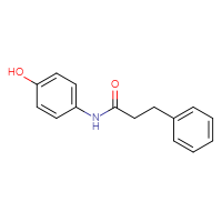Chemical structure of N-(4-hydroxyphenyl)-3-phenylpropanamide - CSSB00046096454