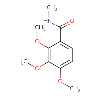 Chemical structure of 2,3,4-trimethoxy-N-methylbenzamide - CSSB00000250531