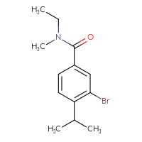 Chemical structure of 3-bromo-N-ethyl-N-methyl-4-(propan-2-yl)benzamide - CSSB06492857301
