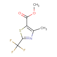 Chemical structure of methyl 4-methyl-2-(trifluoromethyl)-1,3-thiazole-5-carboxylate - CSSB00012914346