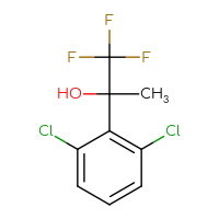 Chemical structure of 2-(2,6-dichlorophenyl)-1,1,1-trifluoropropan-2-ol - CSSB00016793687
