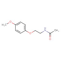 Chemical structure of N-[2-(4-methoxyphenoxy)ethyl]acetamide - CSSB00000019256