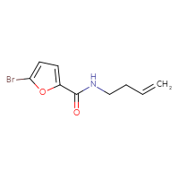Chemical structure of 5-bromo-N-(but-3-en-1-yl)furan-2-carboxamide - CSSB00013436041