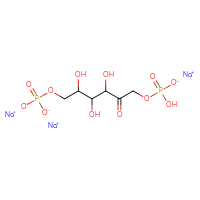 Chemical structure of trisodium 6-(hydrogen phosphonatooxy)-2,3,4-trihydroxy-5-oxohexyl phosphate - CSSB00159321431
