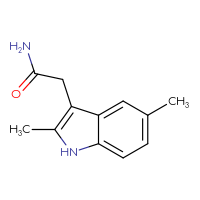 Chemical structure of 2-(2,5-dimethyl-1H-indol-3-yl)acetamide - CSSB00000044859
