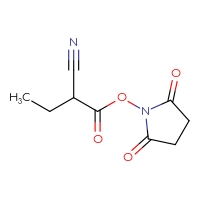 Chemical structure of 2,5-dioxopyrrolidin-1-yl 2-cyanobutanoate - CSSB17484213992