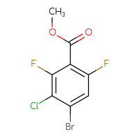 Chemical structure of methyl 4-bromo-3-chloro-2,6-difluorobenzoate - CSSB00012921651