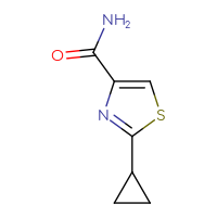 Chemical structure of 2-cyclopropyl-1,3-thiazole-4-carboxamide - CSSB00015933206
