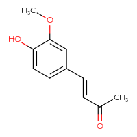 Chemical structure of (3E)-4-(4-hydroxy-3-methoxyphenyl)but-3-en-2-one - CSSB00102526088