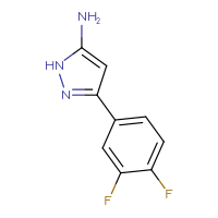 Chemical structure of 3-(3,4-difluorophenyl)-1H-pyrazol-5-amine - CSSB00102705375