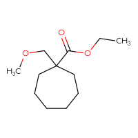 Chemical structure of ethyl 1-(methoxymethyl)cycloheptane-1-carboxylate - CSSB00157637488