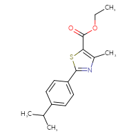 Chemical structure of ethyl 4-methyl-2-[4-(propan-2-yl)phenyl]-1,3-thiazole-5-carboxylate - CSSB00020630572