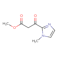 Chemical structure of methyl 3-(1-methyl-1H-imidazol-2-yl)-3-oxopropanoate - CSSB00010979122