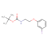 Chemical structure of tert-butyl N-[2-(3-iodophenoxy)ethyl]carbamate - CSSB00113837493