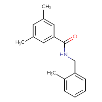 Chemical structure of 3,5-dimethyl-N-[(2-methylphenyl)methyl]benzamide - CSSB00103802240