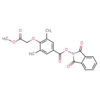 Chemical structure of 1,3-dioxo-2,3-dihydro-1H-isoindol-2-yl 4-(2-methoxy-2-oxoethoxy)-3,5-dimethylbenzoate - CSSB00116219107