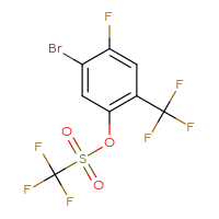 Chemical structure of 5-bromo-4-fluoro-2-(trifluoromethyl)phenyl trifluoromethanesulfonate - CSSB03439741675