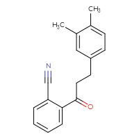 Chemical structure of 2-[3-(3,4-dimethylphenyl)propanoyl]benzonitrile - CSSB00020571540