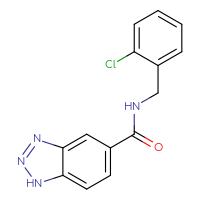 Chemical structure of N-[(2-chlorophenyl)methyl]-1H-1,2,3-benzotriazole-5-carboxamide - CSSB00104132534